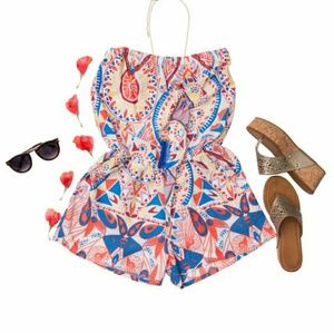 NWOT In It To Win It Romper, Coral
